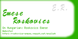 emese roskovics business card